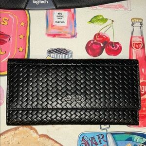 Radley London Westwell Lane Black Woven Leather Wallet NWT